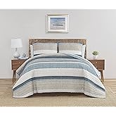 Nautica - King Quilt Set, Cotton Reversible Bedding with Matching Shams, Home Decor for All Seasons (Ridgeport Denim, King)
