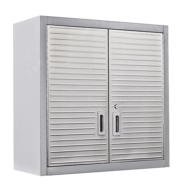 Seville Classics UHD20203 Hängeschrank, Metall pulverbeschichtet, 71,1 x 30,4 x 71,1 cm (B x T x H), grau