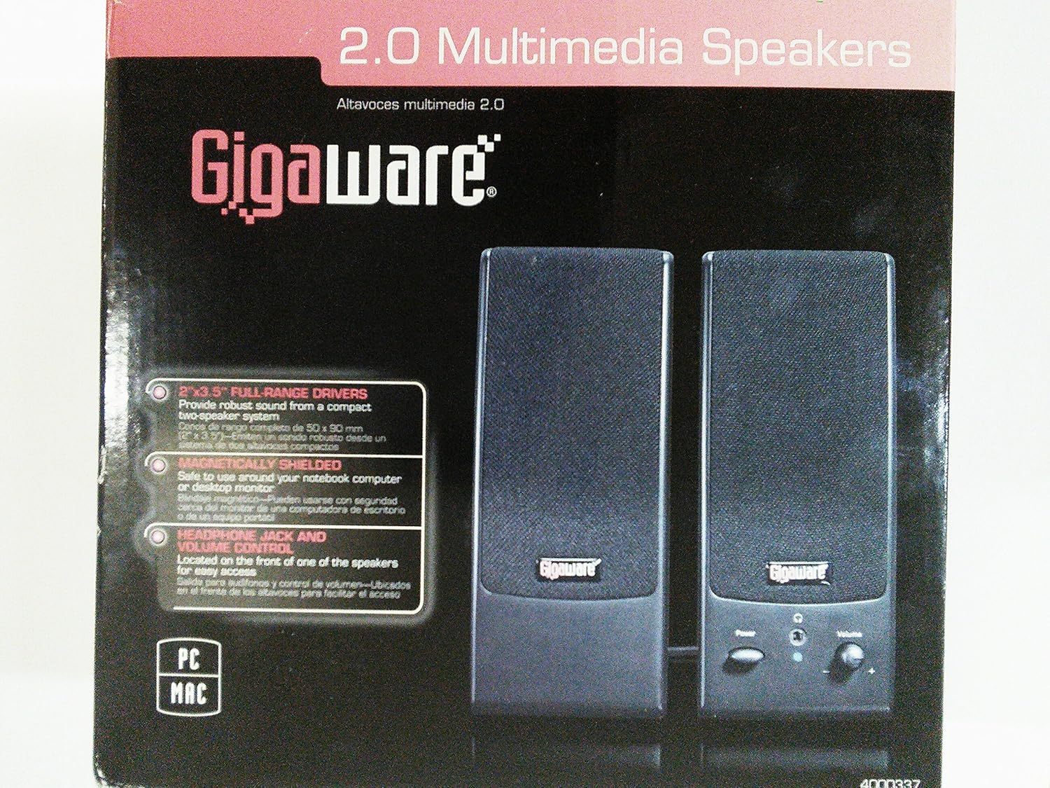 2.0 multimedia speaker system