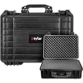Eylar 18.5 inch Protective Gear, Camera, Tools, Equipment Hard Case Waterproof w/Foam Black