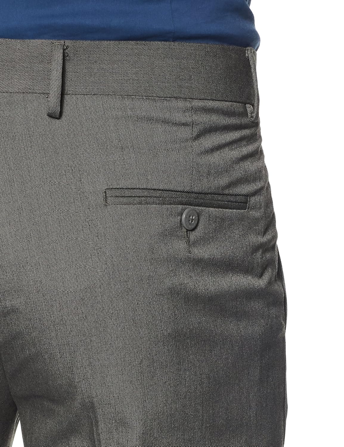 peter england men's slim fit formal trousers