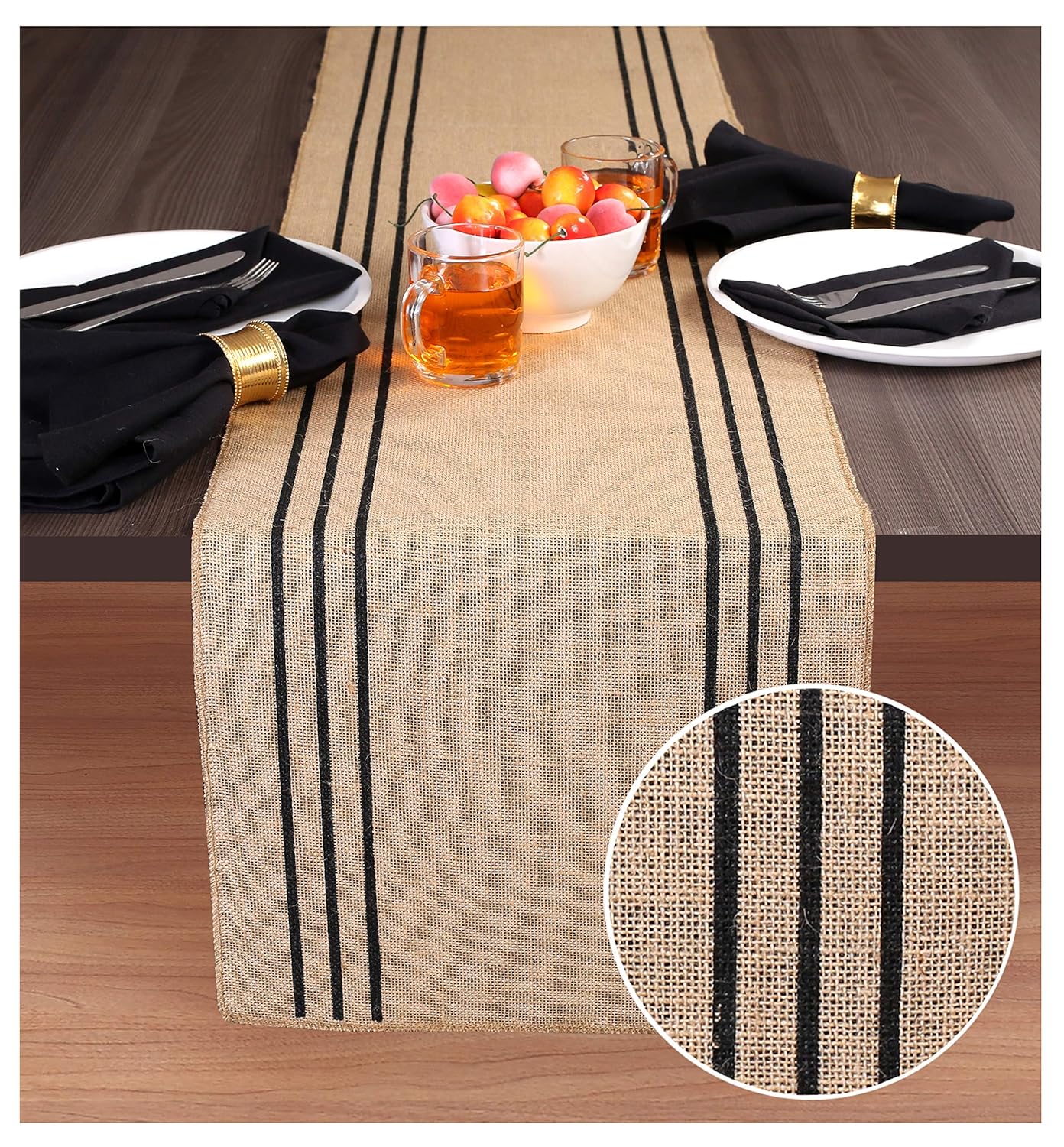 Best plaid and burlap table runner