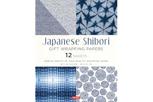 Japanese Shibori Gift Wrapping Papers - 12 Sheets: 18 x 24 inch (45 x 61 cm) Wrapping Paper