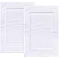 Utopia Towels Cotton Banded Bath Mats, White [Not a Bathroom Rug] 21 x 34 Inches, 100% Ring Spun Cotton - Highly Absorbent an