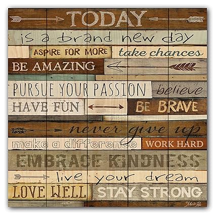 Print Ocean Today Wall Sign (Wooden, 30 cm x 30 cm) (12x12)