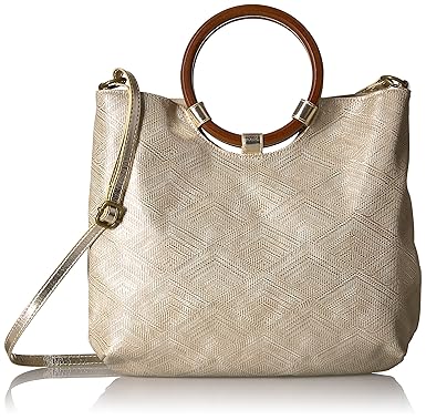 T-Shirt & Jeans Wood Handle Ring Satchel