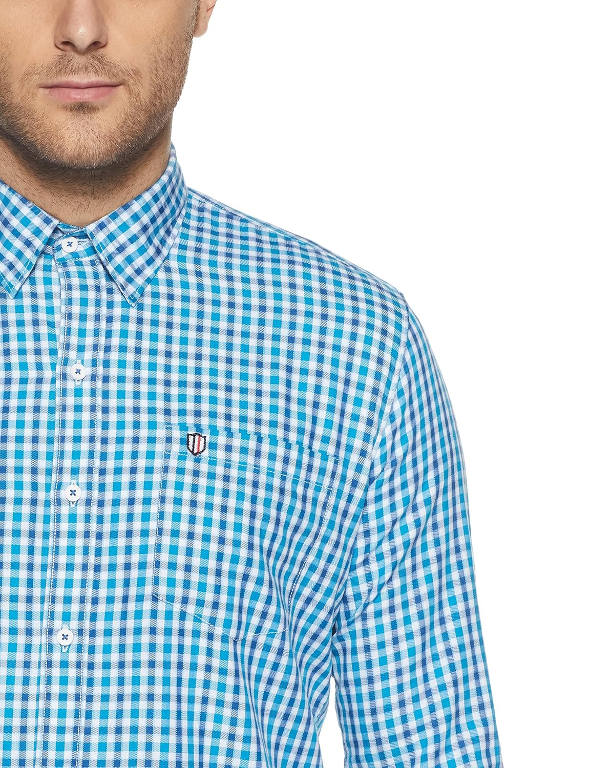 duke men's checkered slim fit casual shirt