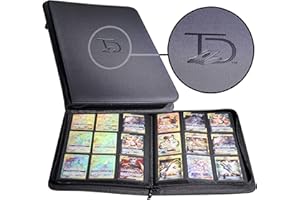 TopDeck 500 Card Ringless Zip Binder Pro - 9-Pocket Pages Side Load Sleeve TCG Storage Portfolio, Compatible with Pokemon, Yu-Gi-Oh, One Piece, MTG, Comic Trading Collectible Cards - Black