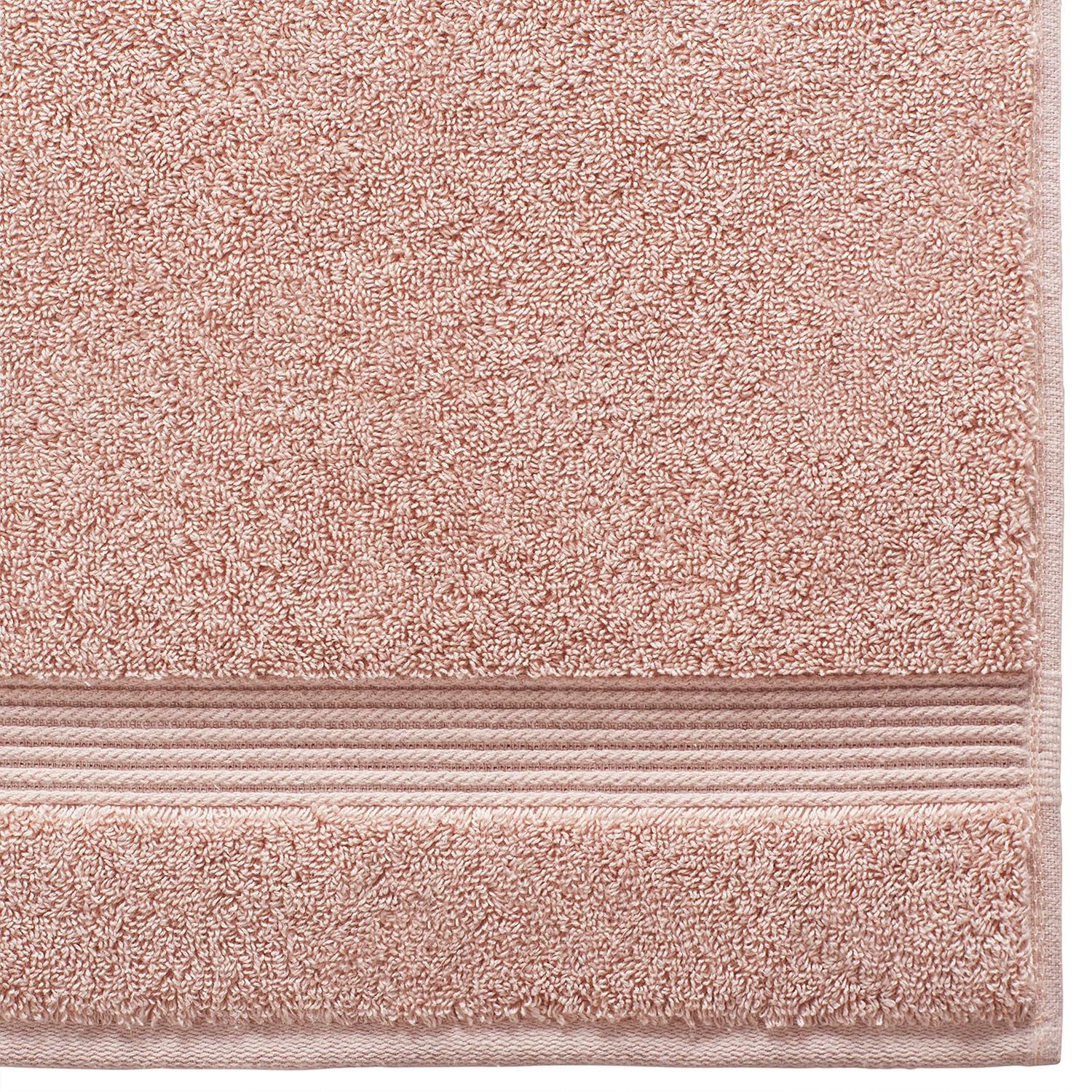  Brand – Rivet Classic Supima Cotton Hand Bathroom Towels, Set of 2, Peach Pink: Home & Kitchen