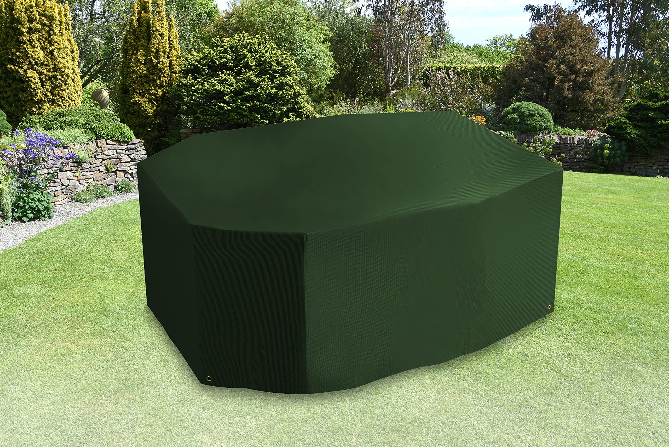 Bosmere Protector 2000 | Rectangular Garden Table + Chairs Cover | L 210cm W 110cm H 90cm | Waterproof, Wipe Clean, Heavy Duty | 2 Year Guarantee | P325XL