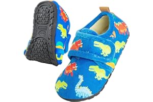 OBBYCO Kids House Slippers Toddler Home Shoes Cozy Lightweight Non-Slip Slippers Socks for Infant Little Boys Girls