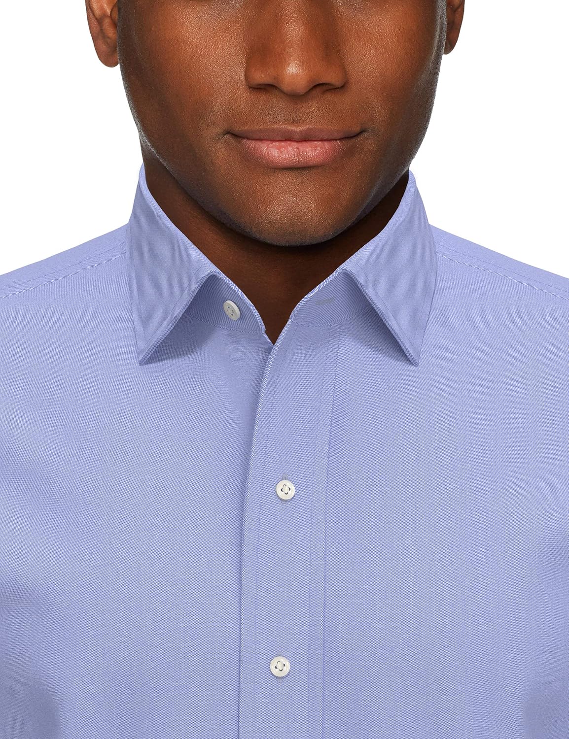  Brand - Buttoned Down Men's Slim-Fit Spread Collar Solid Pinpoint Dress Shirt, Supima Cotton Non-Iron: Clothing