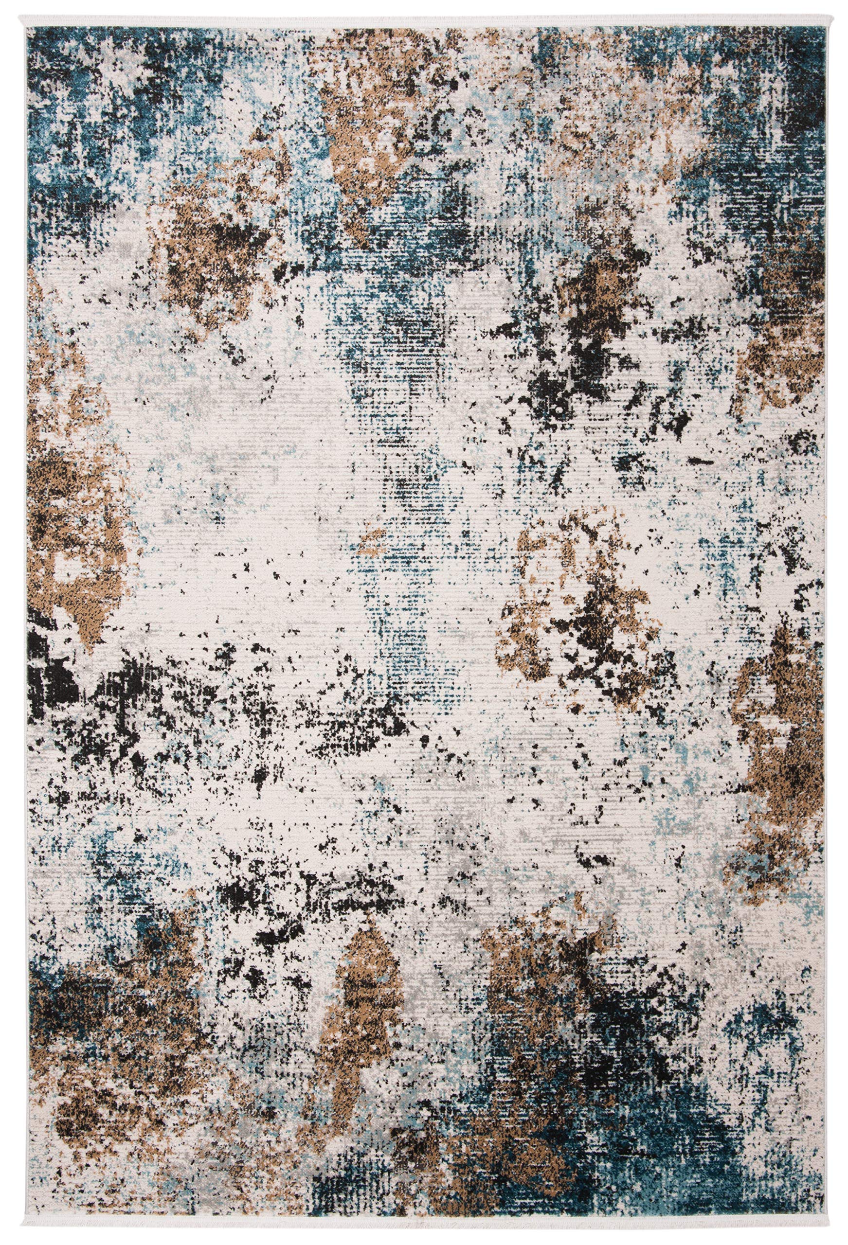 Safavieh Contemporary Indoor Woven Accent Area Rug, Shivan Collection, SHV742, in Ivory/Grey, 61 X 91 cm for Living Room, Bedroom or Any Indoor Space