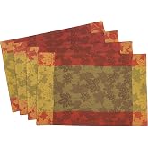 SARO LIFESTYLE Foliage Placemat, 13" x 19", Multi