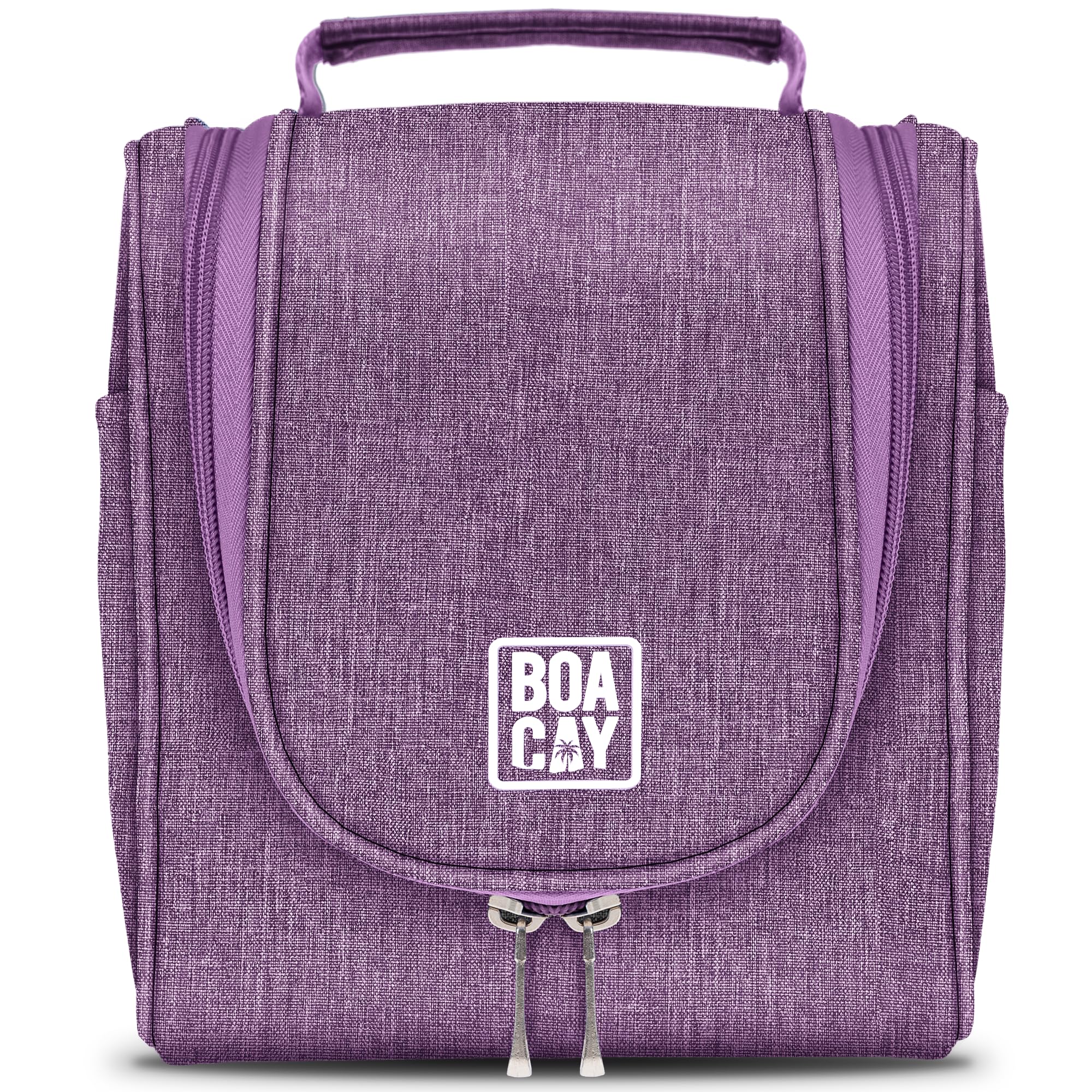 BOACAY Hanging Travel Toiletry Bag for Women & Men, Makeup Bag, Shower & Wash Bag, Organiser Kit for Cosmetics, Essentials, Travel Accessories (M) Wild Purple