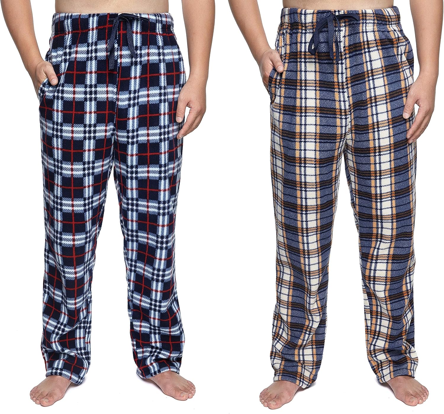 Sova Men's 2-Pack Ultra Comfy Fit Micro Fleece Pajama Pants (2 pcs Set): Clothing