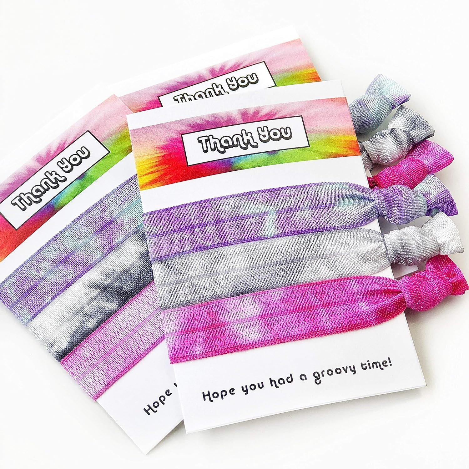 Amazon Com Tie Dye Party Favors Hair Ties 5 Pack Handmade