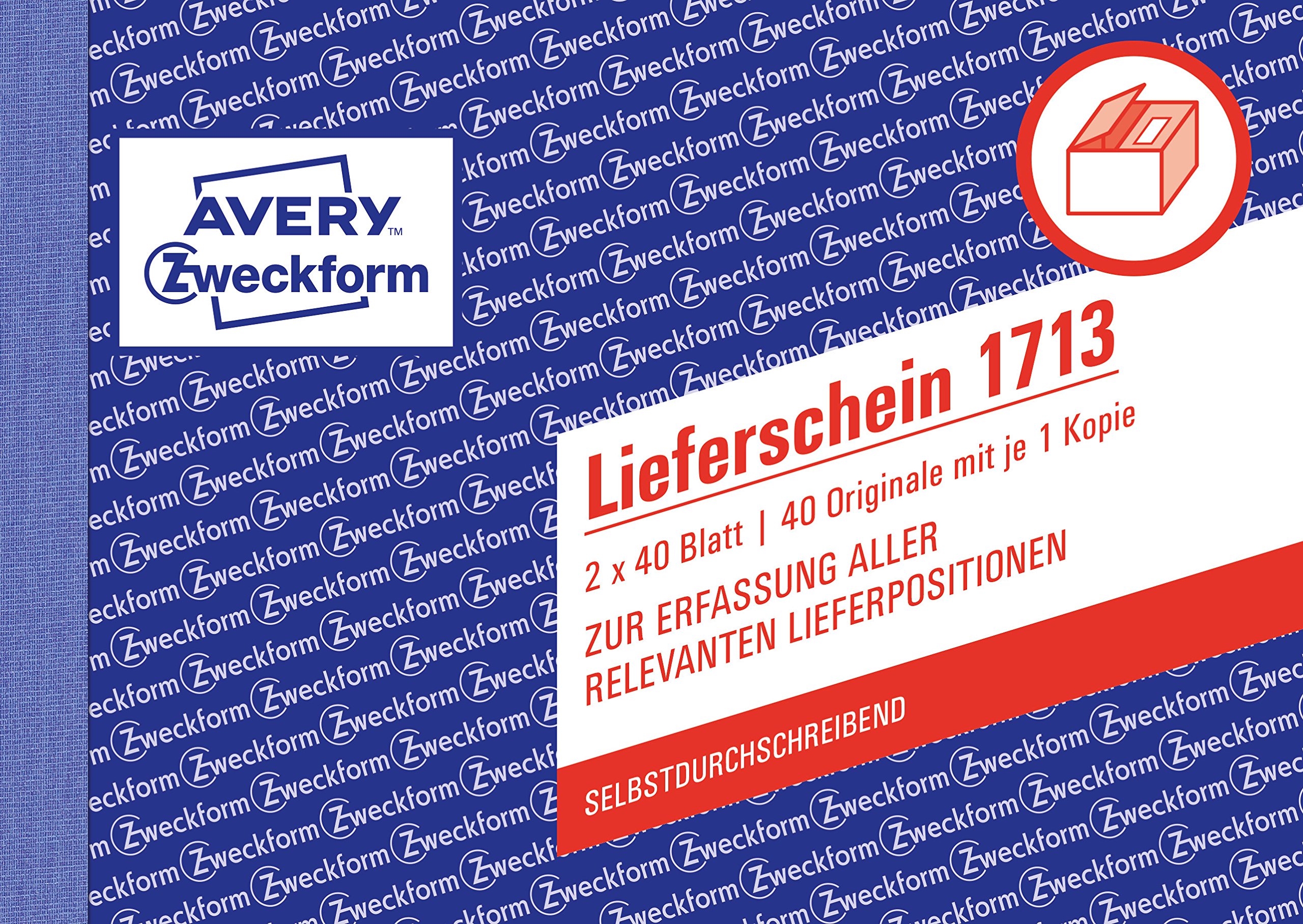 AVERY Zweckform 1713 Delivery Note Especially for Austria (A6 Landscape, 2 x 40 Sheets, Self-Copying with Coloured Duplicate for Recording All Relevant Delivery Lines) White/Yellow