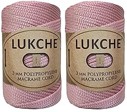 Lukche 3mm Premium Polyester Macrame Cord 2 Skein