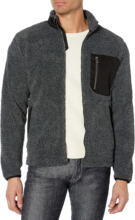 WOOLRICH Men's Glacier View Sherpa Fleece Full Zip Jacket Amazon.co.uk
