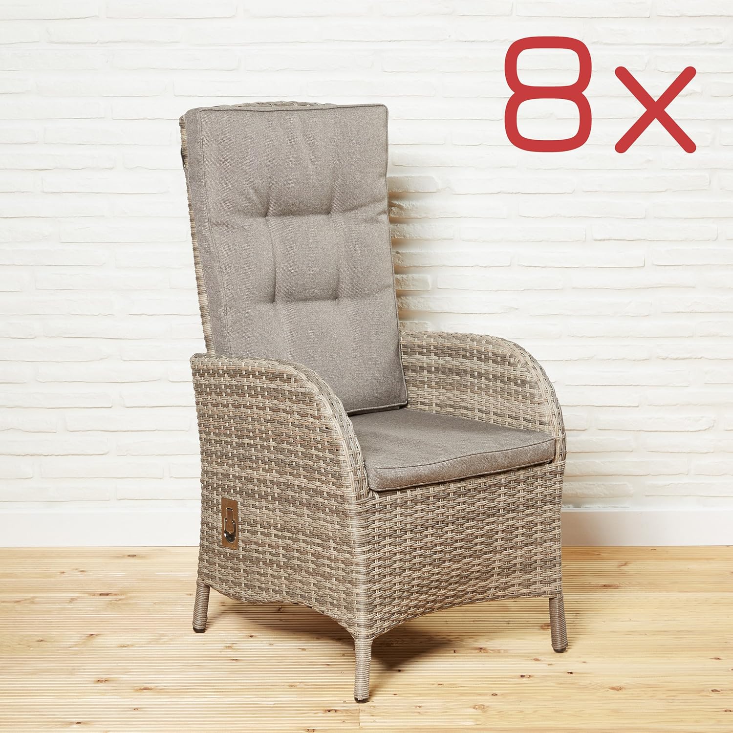 Gartenstühle Stuhl Polyrattan Stühle Gartensessel 8 Stück Gartenmöbel