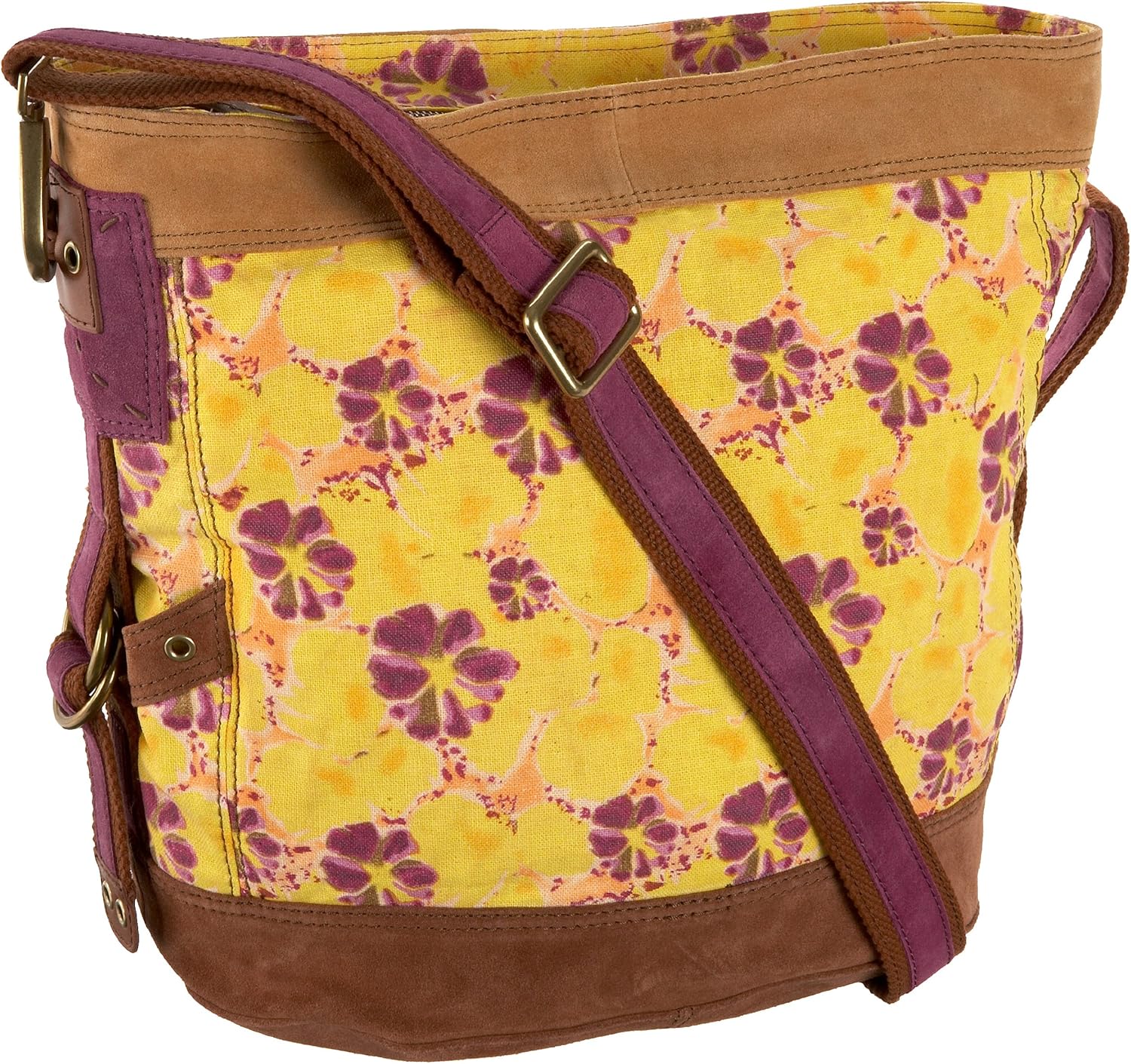 Lucky Brand Canvas Runaway Bucket Bag, Multi, one size Handbags