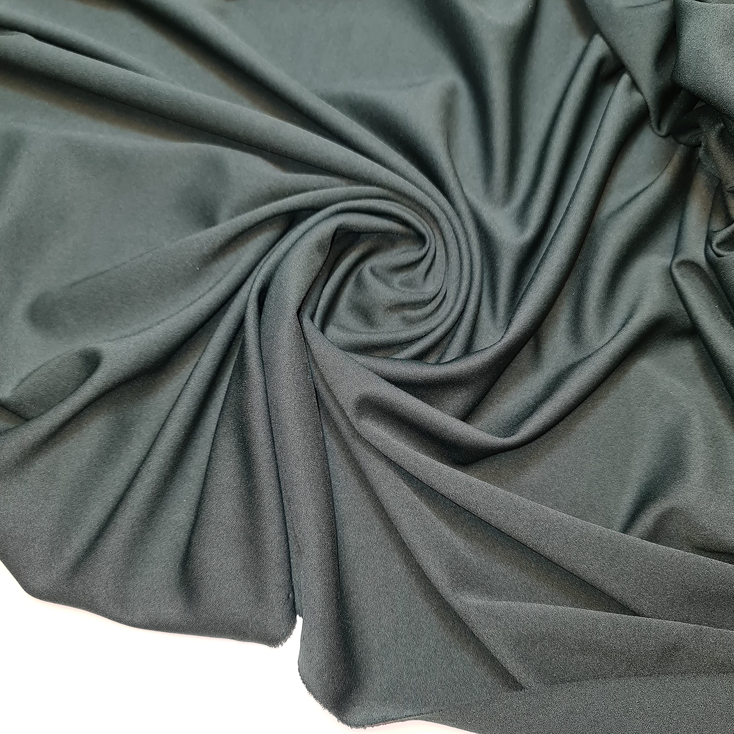 Scuba Crepe Breathable Superior Quality Stretch Wet Suit Dress Fabric 140cm Wide (1 Meter, Bottle Green)