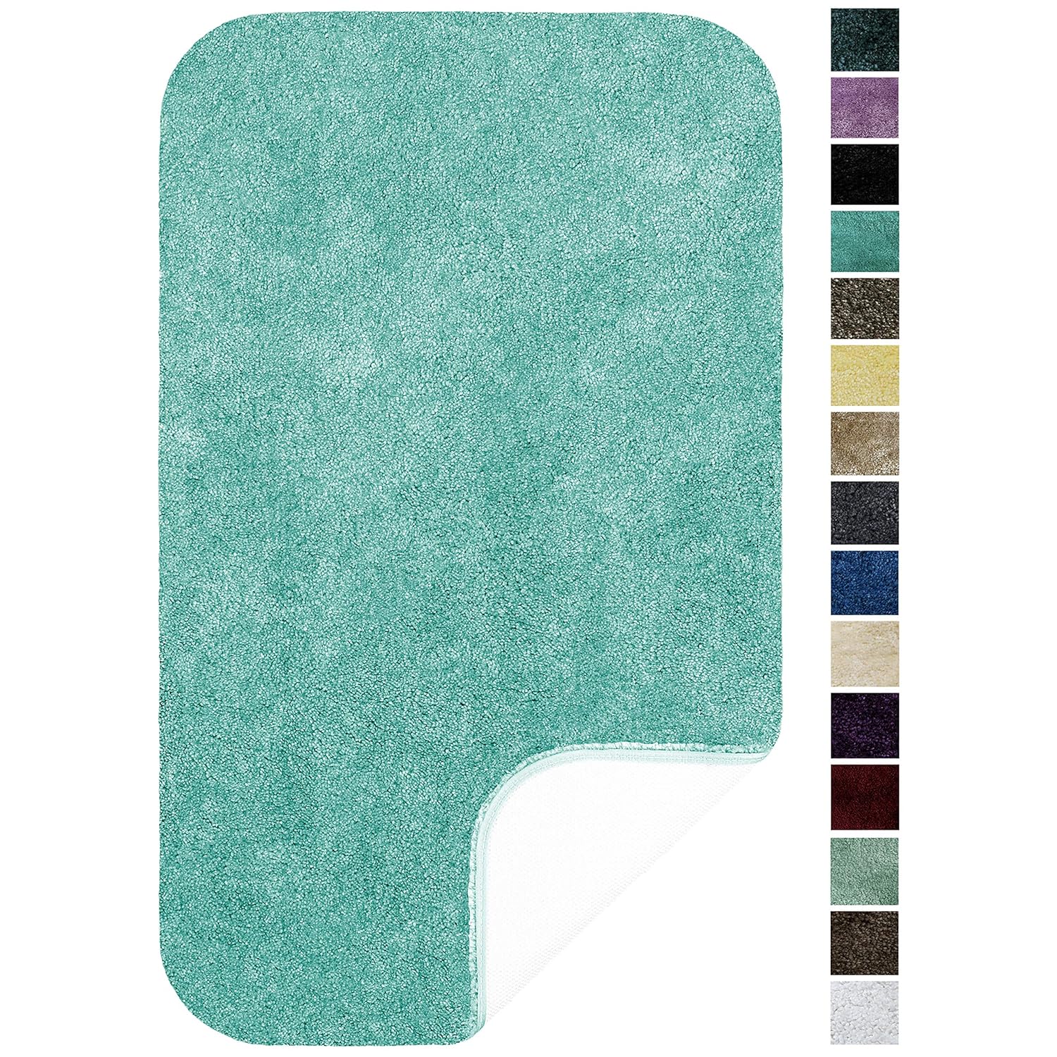 Maples Rugs Bathroom Rugs Colorsoft 20 X 34 Non Slip Washable Bath Mat Made In Usa Soft Quick Dry For Vanity And Shower Teal Topaz Kitchen Dining Cjp Org In