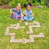 TP Toys Giant Wooden Dominoes Outdoor Family Game 28 Tiles FSC Wood view 2
