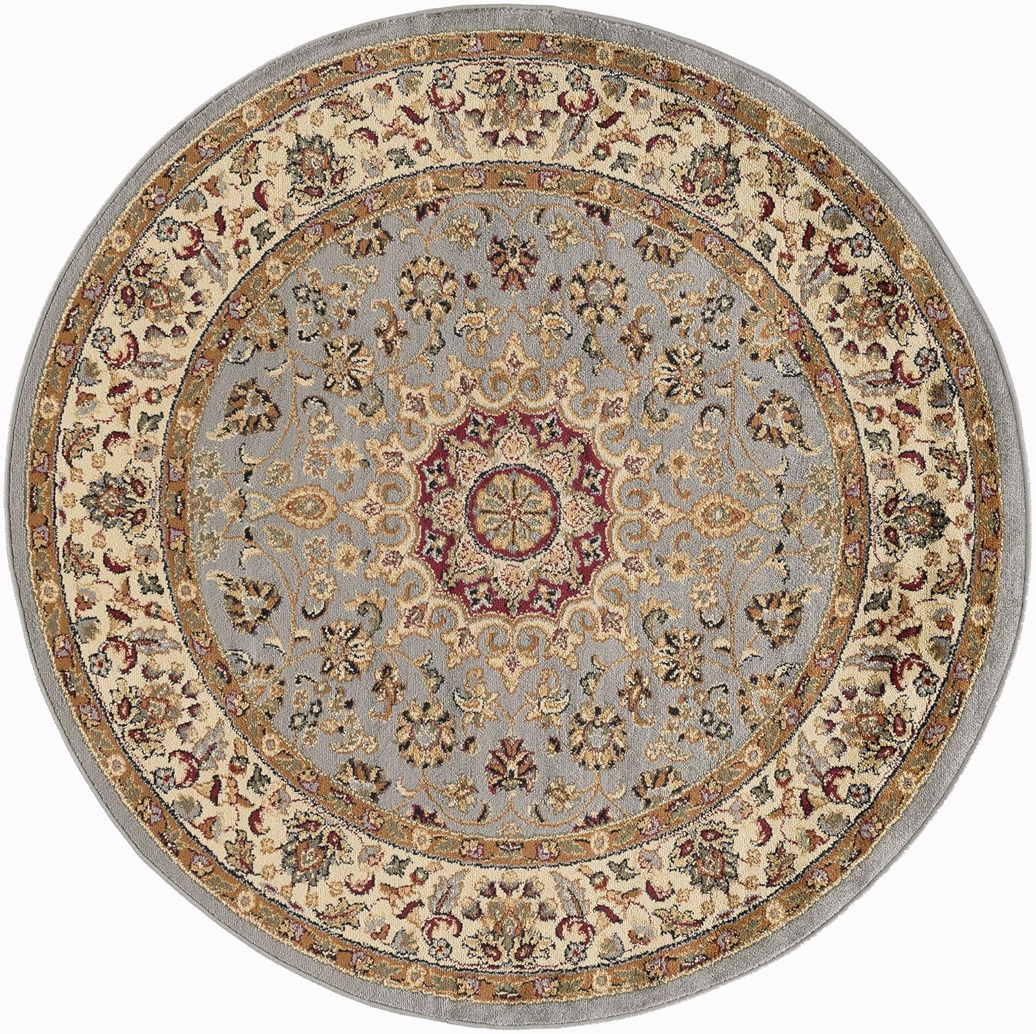 Universal Rugs Oriental Transitional Blue Accent Area Rug 238cm 8ft