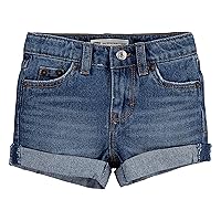 Levi's Girls' Girlfriend Fit Denim Shorty Shorts, Evie, 5 Levi's Girls' Girlfriend Fit Denim Shorty Shorts, Evie, 5
