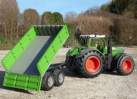 WIM-Modellbau RC Traktor FENDT 1050 + Kipp-Anhänger in XL Länge 70cm Ferngesteuert