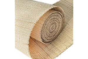 LUSYDECO 16" Width Natural Rattan Cane Webbing Roll 5 Feet Length Closed Weave Rattan Fabric Furniture Woven Rattan Sheets for Crafts Cane Weave Rattan Material Natural Chair Caning (5 FEET)