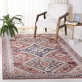 SAFAVIEH Heirloom Collection Area Rug - 9' x 12', Navy & Rust, Traditional Oriental Design, Non-Shedding & Easy Care, Ideal f