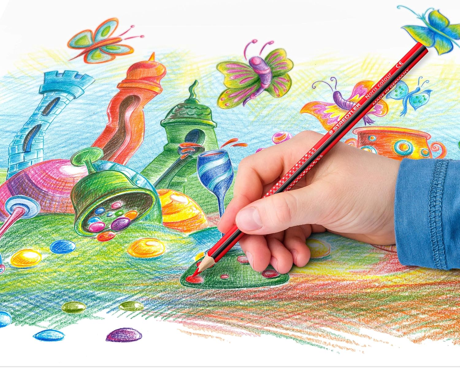 STAEDTLER Noris Colour Colouring Pencil, Increased Breaking Resistance, Triangular Shape, Ergonomic Soft Surface - Image 5