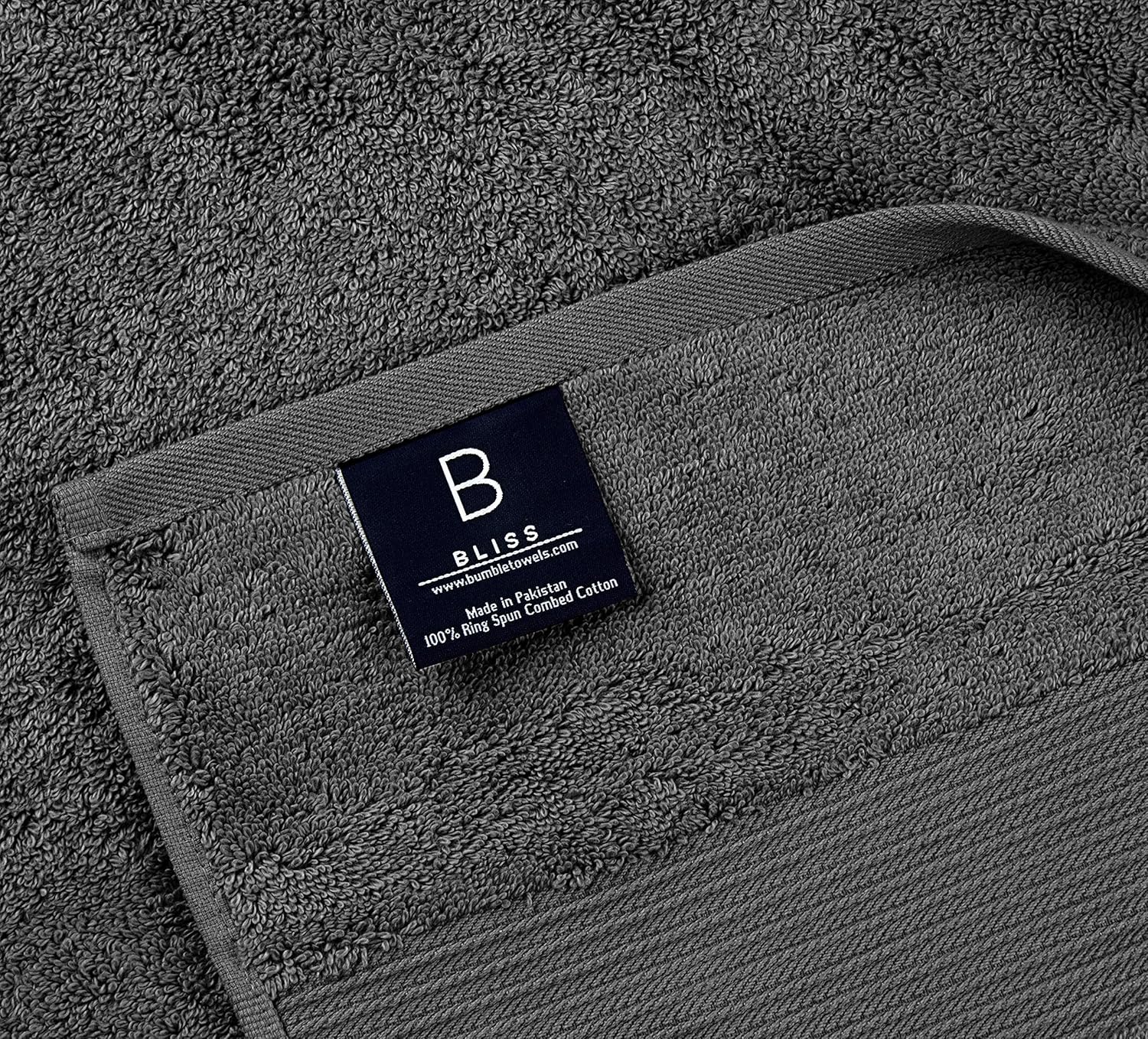 Bliss Luxury Bath Towels Set - 34" x 56" Extra Large Premium Quality Bath Sheet - 650 GSM - Soft Combed Cotton, Absorbent (Dark Grey, 4 Pack): Home & Kitchen