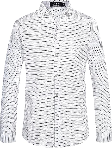 mens slim fit polka dot shirt