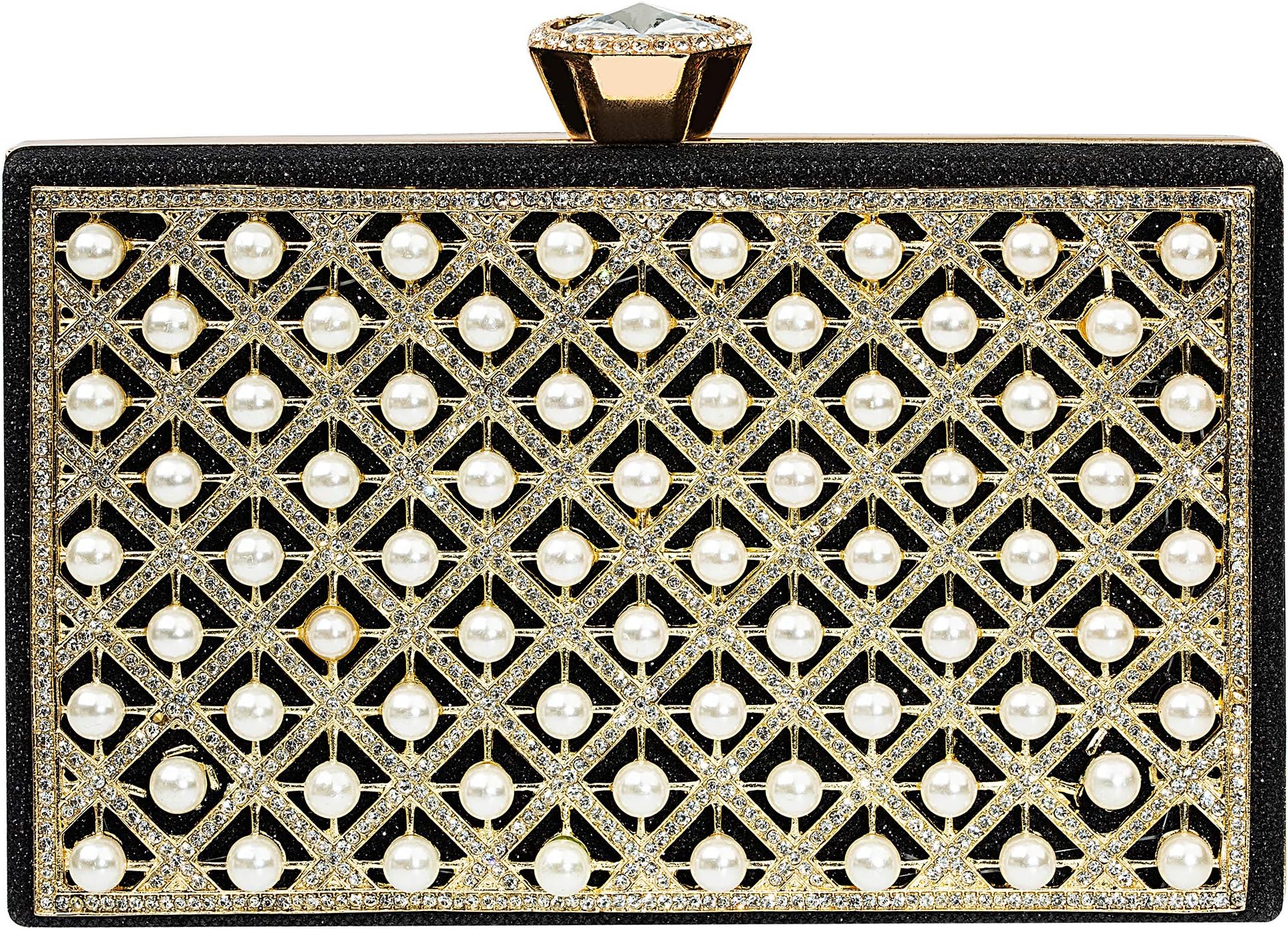 Evening Clutch Bags, Pearl Beaded Evening Bag Night Purse Handbag for Women Wedding Prom Party