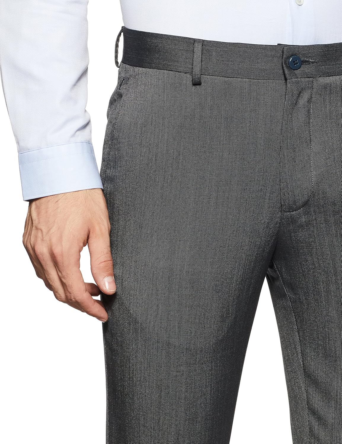 v dot men's slim fit formal trousers