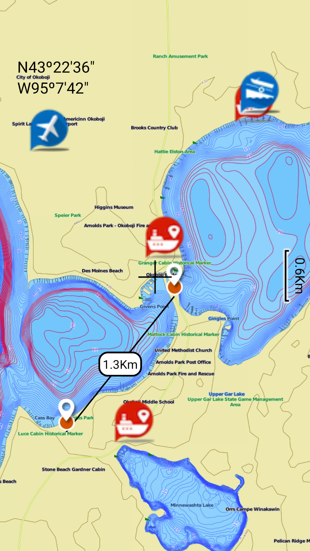 Badger Lake IOWA GPS Map Appstore for Android