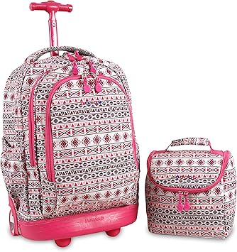 jworld rolling backpack with lunch bag