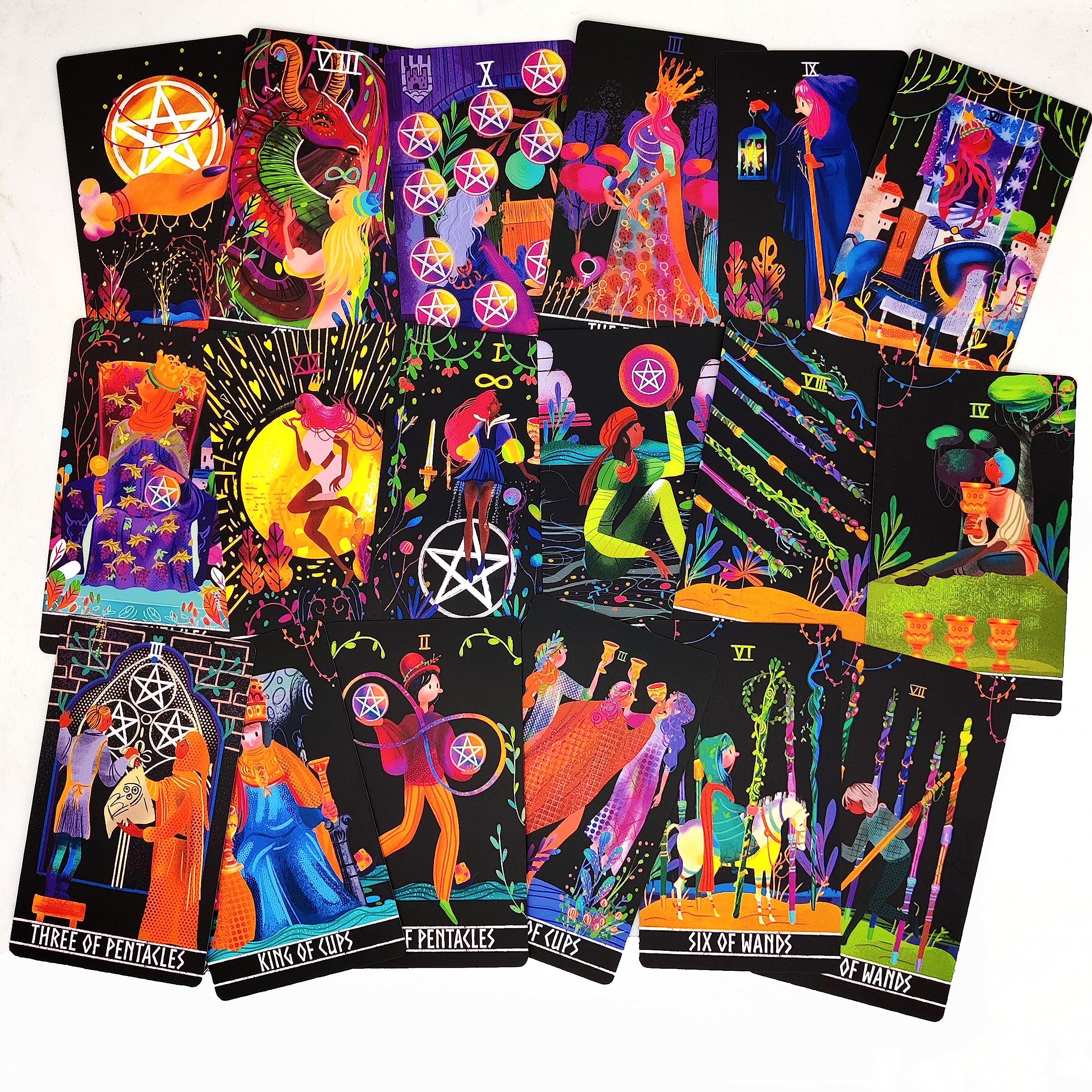Fairy Tale Tarot Deck with Guidebook – 78-Card Set with Major & Minor Arcana, Floral Design, Ideal for Beginners