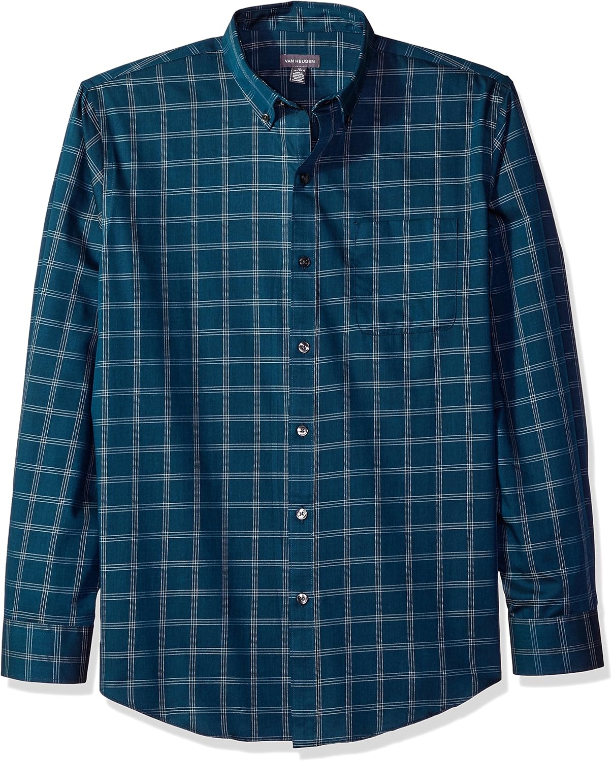Van Heusen Men's Wrinkle Free Twill Long Sleeve Button Down Shirt at  Men’s Clothing store