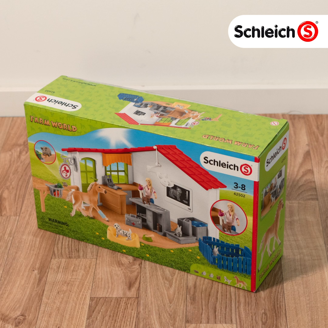schleich 42502 Tierarzt-Praxis mit Haustieren, für Kinder ab 3+ Jahren, FARM WORLD - Spielset – Bild 8