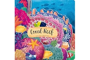 Discovering the Secret World: Coral Reef (Happy Fox Books) Board Book Teaches Kids Ages 3-6 about a Reef, Diving Deeper into the Sea with Every Page, with Educational Fun Facts