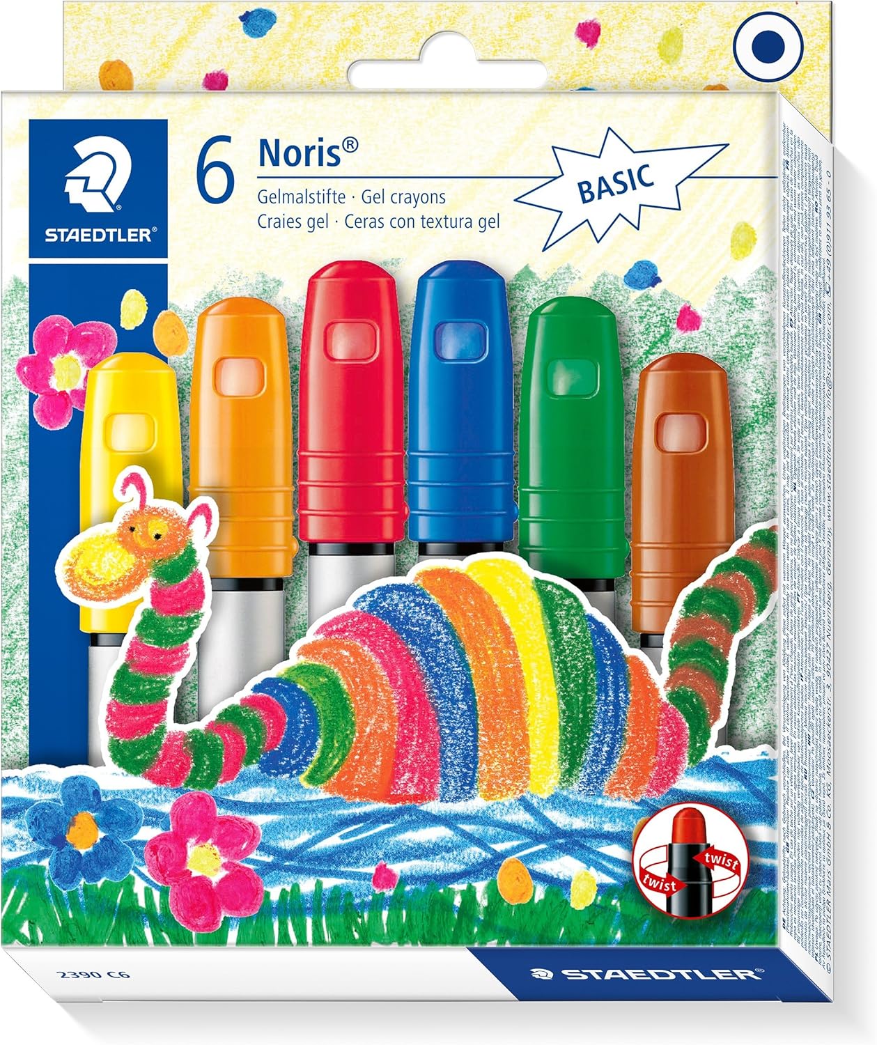 Staedtler Noris Club Gel Crayon Assorted Colours (Pack of 6) Amazon