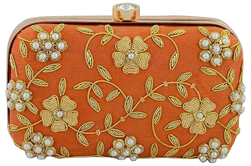 Tooba Handcrafted OPZ6 Womens Potli (Orange)