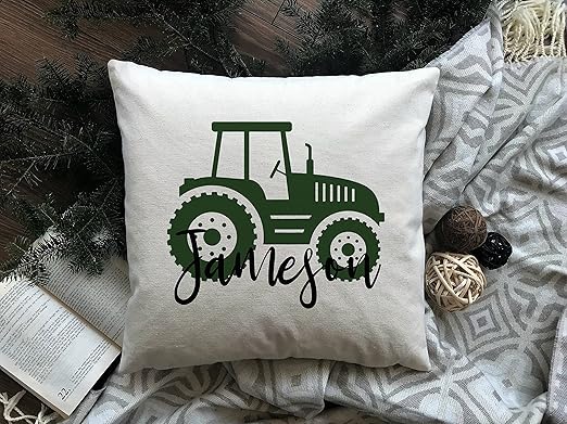 Amazon Com Arthuryerkes Tractor Pillow With Name Boy Pillow Cover