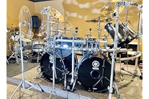 22 inch - 4 Pack Crystal Clear Acrylic Drum KIT Baffle - Muffles Live Recording Standard Mounting On All Cymbal Stand Perform