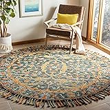 SAFAVIEH Aspen Collection 7' Round Olive / Rust